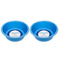 Country Living Set of 2 Coated Stainless Steel Heavy Dog Bowls - Ideal for Medium to Large Breeds