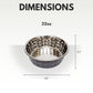 Country Living Set of 2 Hammered Stainless Steel Dog Bowls – Black Pearl