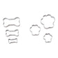 Country Living 6-Piece Stainless Steel Cookie Cutter Set (3 Paw-Shaped, 3 Bone-Shaped)