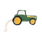 Country Living Faux Leather Green Tractor Dog Chew Toy, Durable, Safe and Non-Toxic