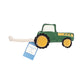 Country Living Faux Leather Green Tractor Dog Chew Toy, Durable, Safe and Non-Toxic
