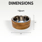 Country Living Stainless Steel Dog Bowl with Cylindrical Mango Wood Holder