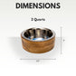 Country Living Stainless Steel Dog Bowl with Cylindrical Mango Wood Holder