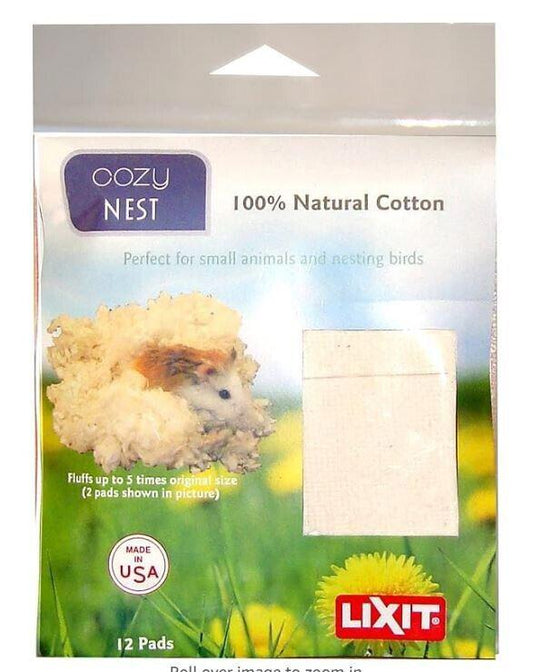 Material de nido Lixit para aves y animales pequeños (1 oz comprimido)