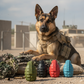 USA-K9 Dispensador con forma de granada, juguete resistente para masticar y dispensador de premios para perros – Verde militar