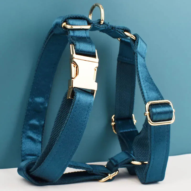 Conjunto de satén verde azulado