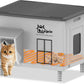 Elevated Insulated Heated Cat House with Escape Door, Standard