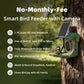 Bird Feeder Camera Solar WiFi 4MP 2.5K AI Motion Detection No Fee