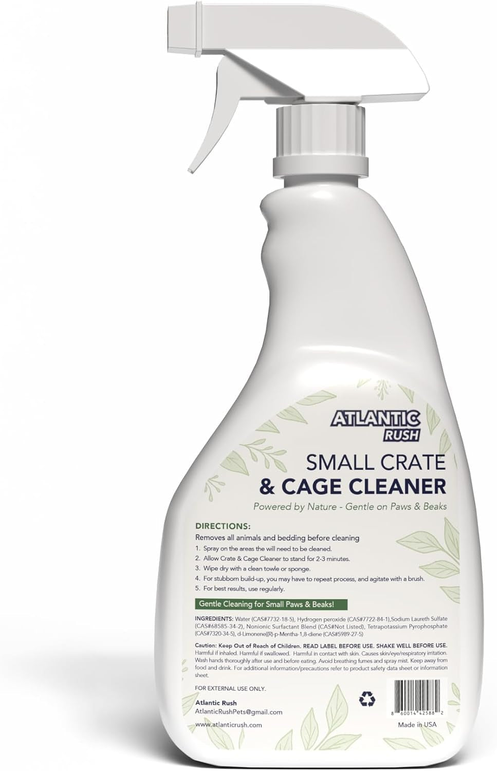 Atlantic Rush Small Animal & Bird Cage Cleaner Spray – 24 oz