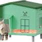 Heavy-Duty Heated Outdoor Cat House with Escape Door – Green or Grey, 2 Sizes