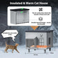 Heavy-Duty Heated Outdoor Cat House with Escape Door – Green or Grey, 2 Sizes
