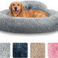 Medium Calming Dog Bed 30in Donut Plush Washable Bed Up to 45lbs