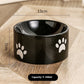 Drinking Water Neck Protection Pet Ceramic Oblique Mouth High Foot Food Basin