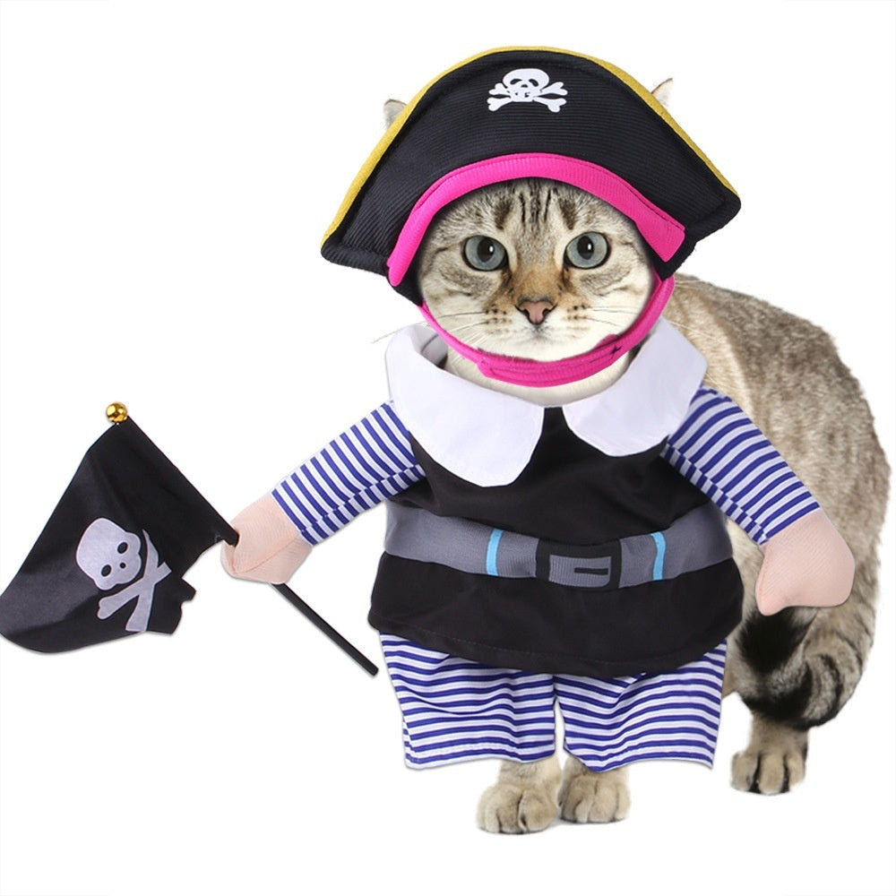 Pet Costume Cat Transformation Funny Holiday Dress-Up Outfit