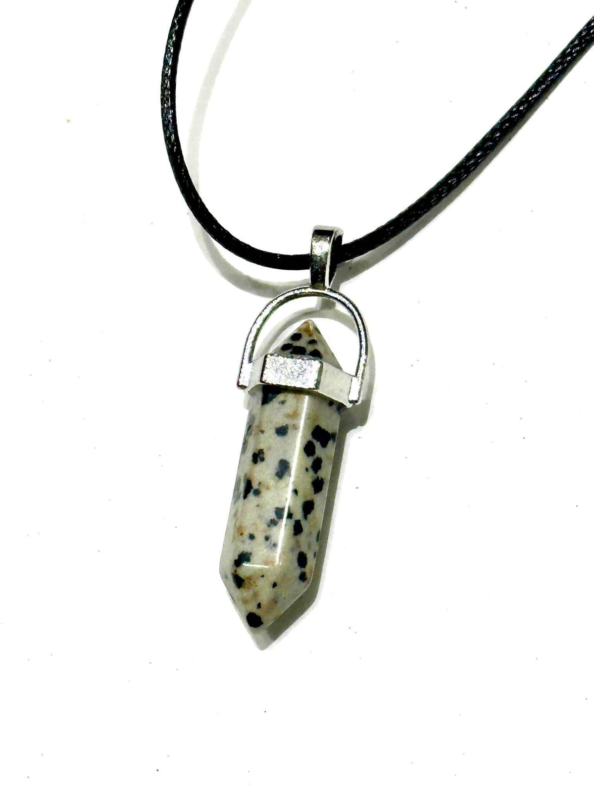 Dalmatian Jasper Bullet Point Necklace