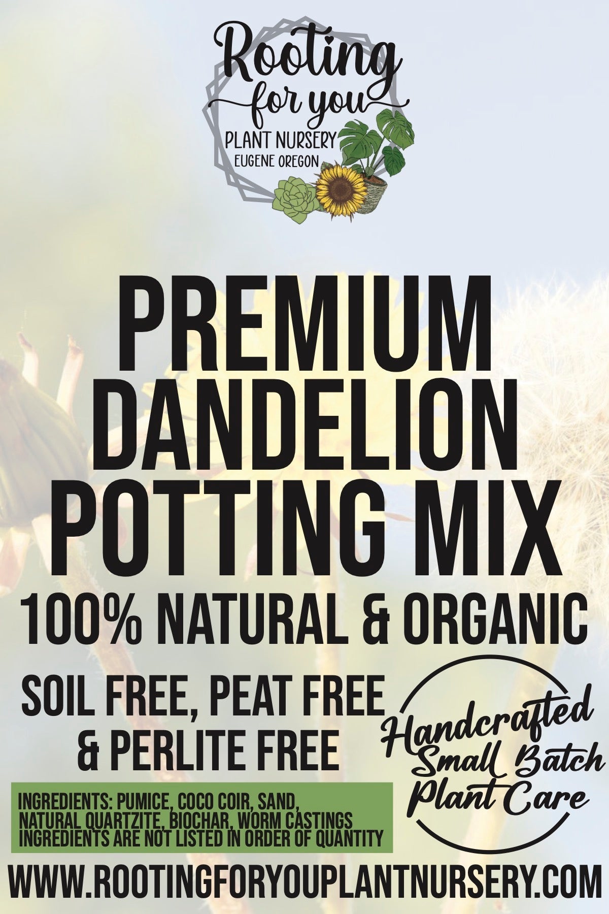 Dandelion Premium Potting Mix – Orchid Stuff Plus