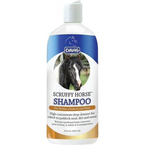 Davis Scruffy Horse Shampoo + HandsOn Grooming Gloves Large Size - Complete Grooming Kit