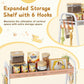 Dog Toy Storage Organizer with Shelf & 6 Hooks
