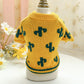 Bowknot Dog Clothes Cat Costume Hollow Knit Dog Sweater