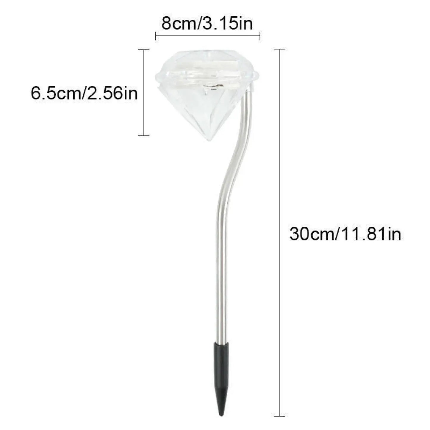 Decorative Diamond-Shaped Solar Ground Light for Garden Pathways