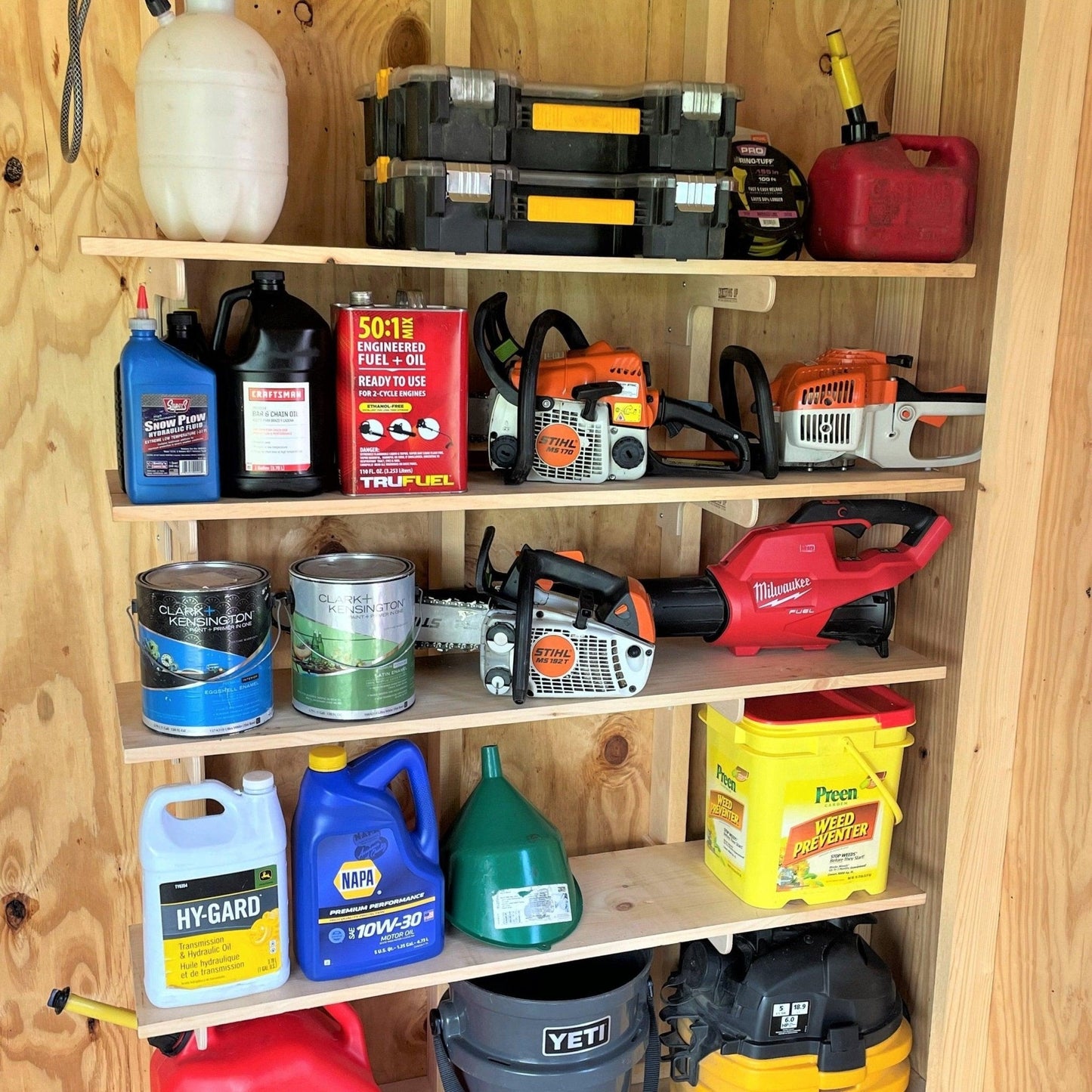 Deluxe Shed Organizer Kit - Stud Mount