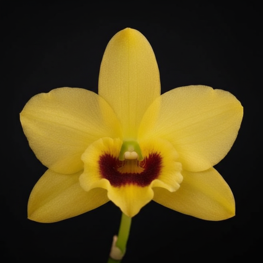 Dendrobium Yellow Diamond Orchid Close-up Bloom