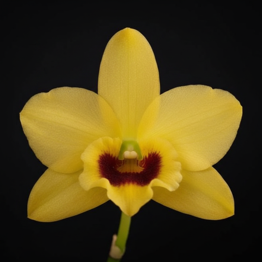 Dendrobium Yellow Diamond Orchid Close-up Bloom