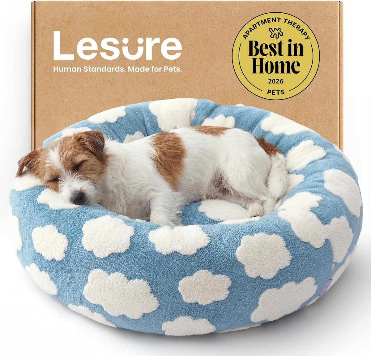 LE SURE Donut Dog Bed – 7 Sizes, 5 Patterns