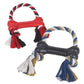 Dog Toy Rubber & Rope Bone Tugs Active Pets Puppies 10"