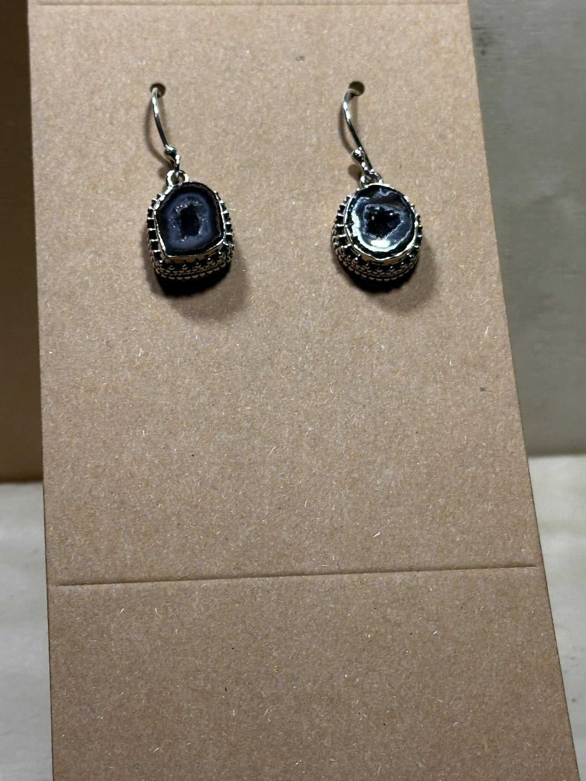 Pendientes de ágata drusa