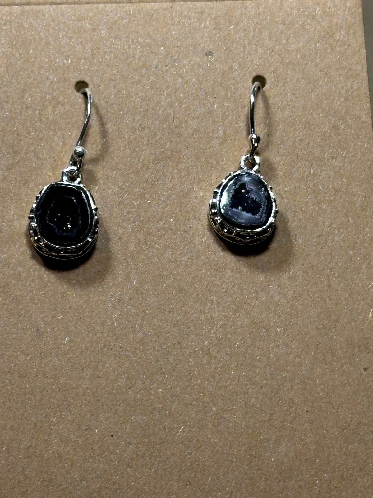 Pendientes de ágata drusa