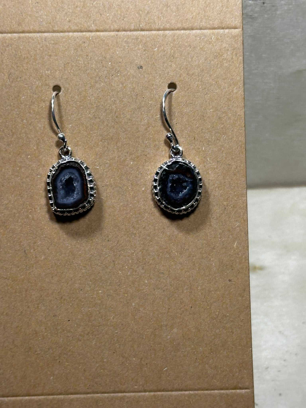 Pendientes de ágata drusa