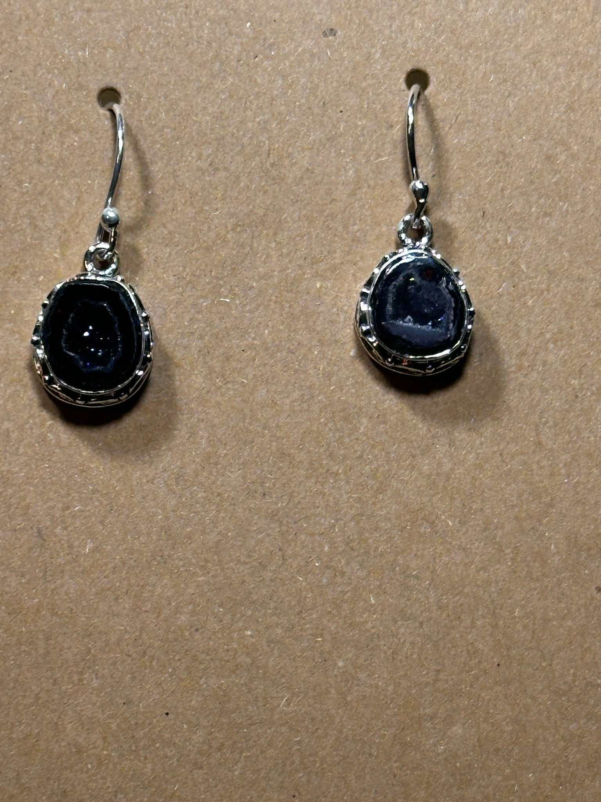 Pendientes de ágata drusa