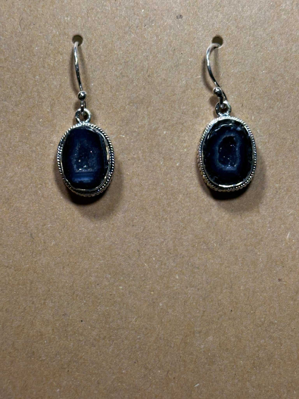 Pendientes de ágata drusa