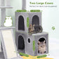 50-Inch Heavy Duty Cat Tree for Large Cats with Scratching Board & Condos