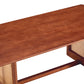 Chinese Style Imitation Rattan Tea Table Walnut Color