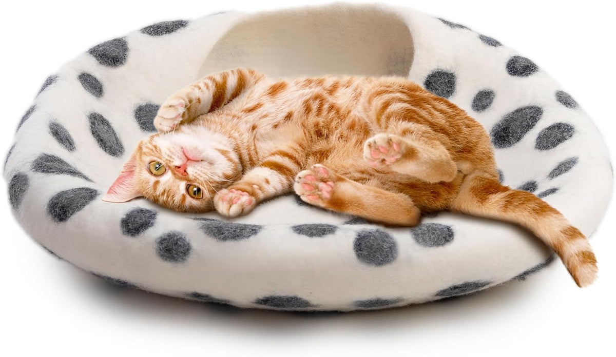 Merino Wool Cat Cave – Handmade Hideaway, 20 Styles