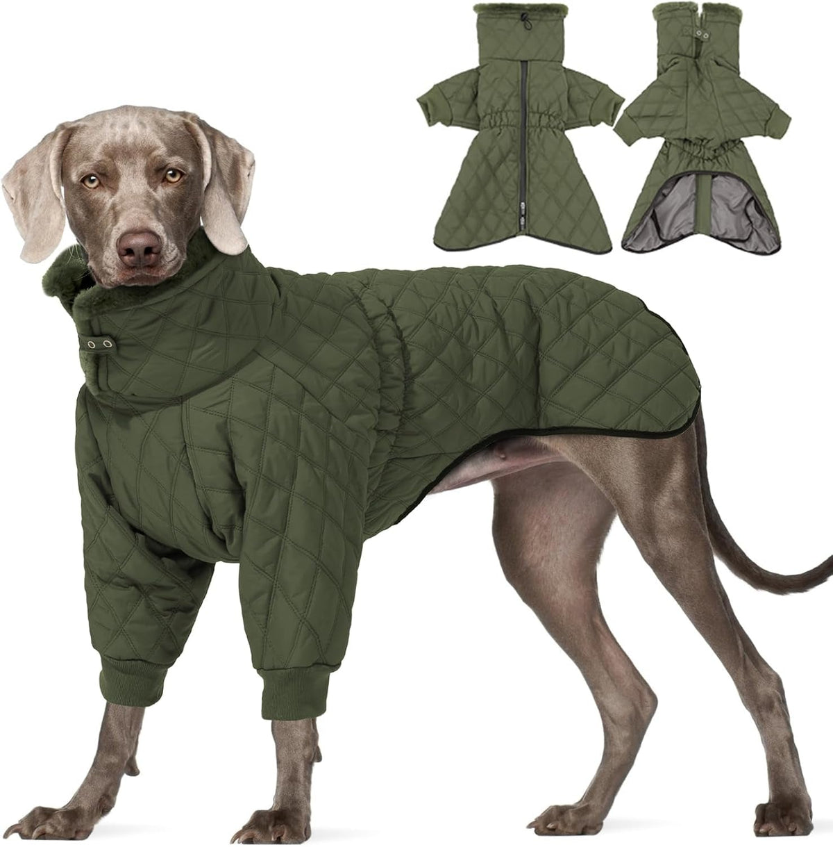 Waterproof Fleece-Lined Dog Snow Jacket, S–3XL