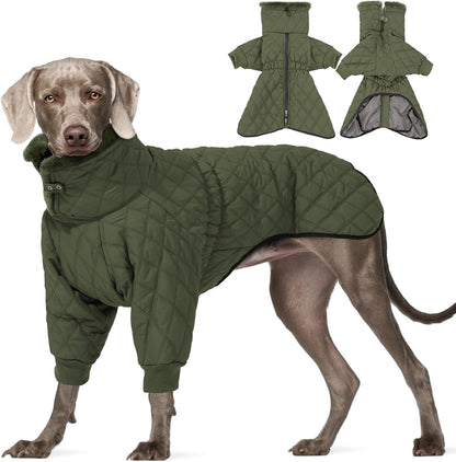 Waterproof Fleece-Lined Dog Snow Jacket, S–3XL