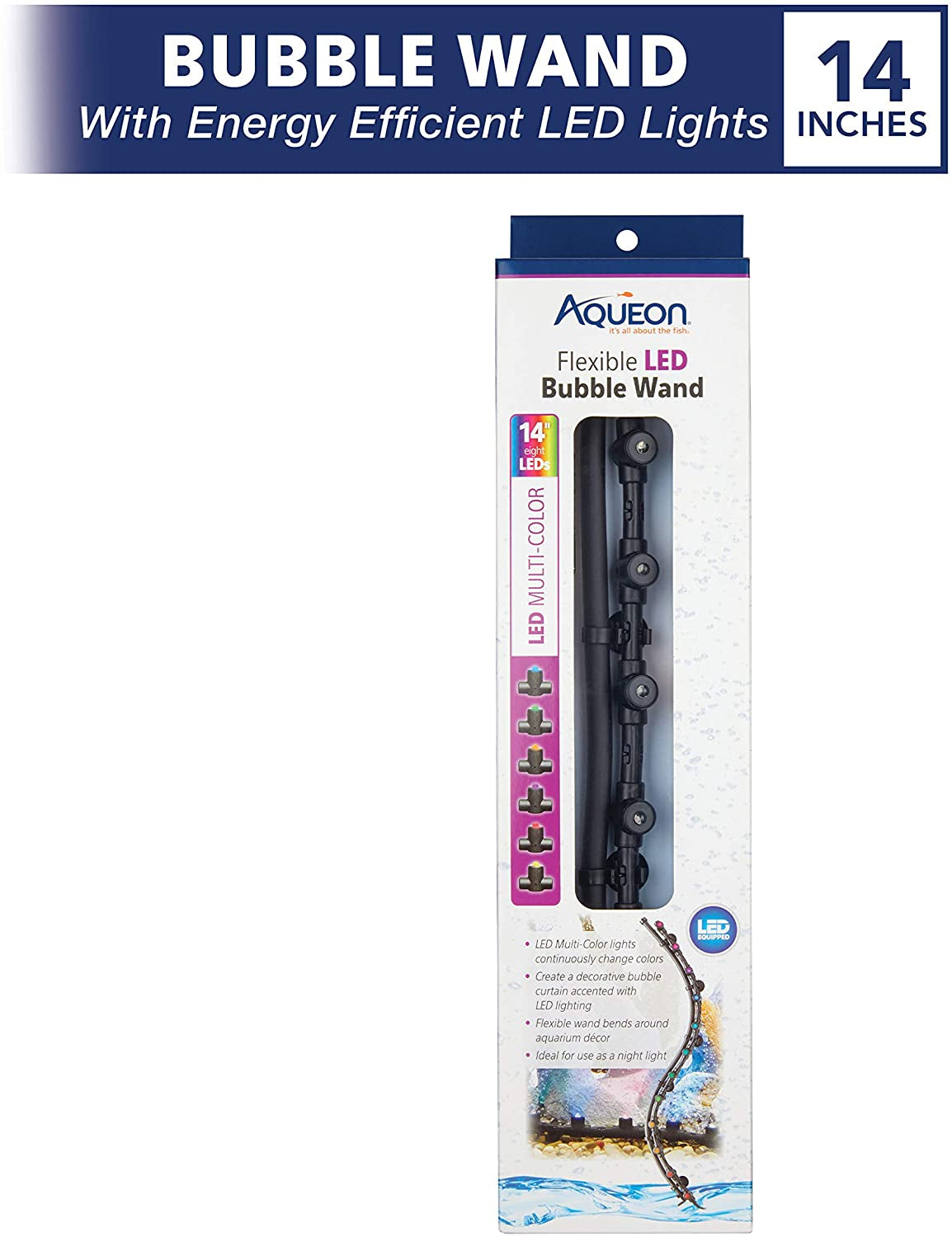 Luz LED decorativa flexible y burbuja para pecera y acuario