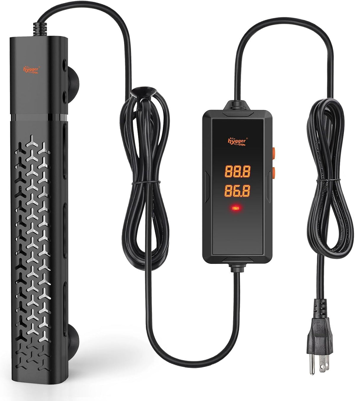 Calentador de acuario hygger de 200W/300W/500W con control de temperatura inteligente