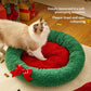 Winter Christmas Cat Bed Warm And Thickened Deep