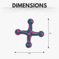 Natural Rubber Jack Dog Toy – Durable, Non-Toxic Chew Toy for Engaging Play and Enhanced Agility