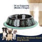 Non-Skid Boho Stainless Steel Dog Bowl – with Whimsical Unicorn Design, Silicone Base for Medium Dogs – 24oz