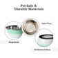 Deep Dog Bowl – Stainless Steel Bowl, Ideal for Small, Medium & Large Dogs – Mint Green