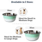 Deep Dog Bowl – Stainless Steel Bowl, Ideal for Small, Medium & Large Dogs – Mint Green