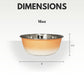 Deep Dog Bowl – Stainless Steel Bowl, Ideal for Small, Medium & Large Dogs – Peach Coral
