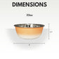 Deep Dog Bowl – Stainless Steel Bowl, Ideal for Small, Medium & Large Dogs – Peach Coral