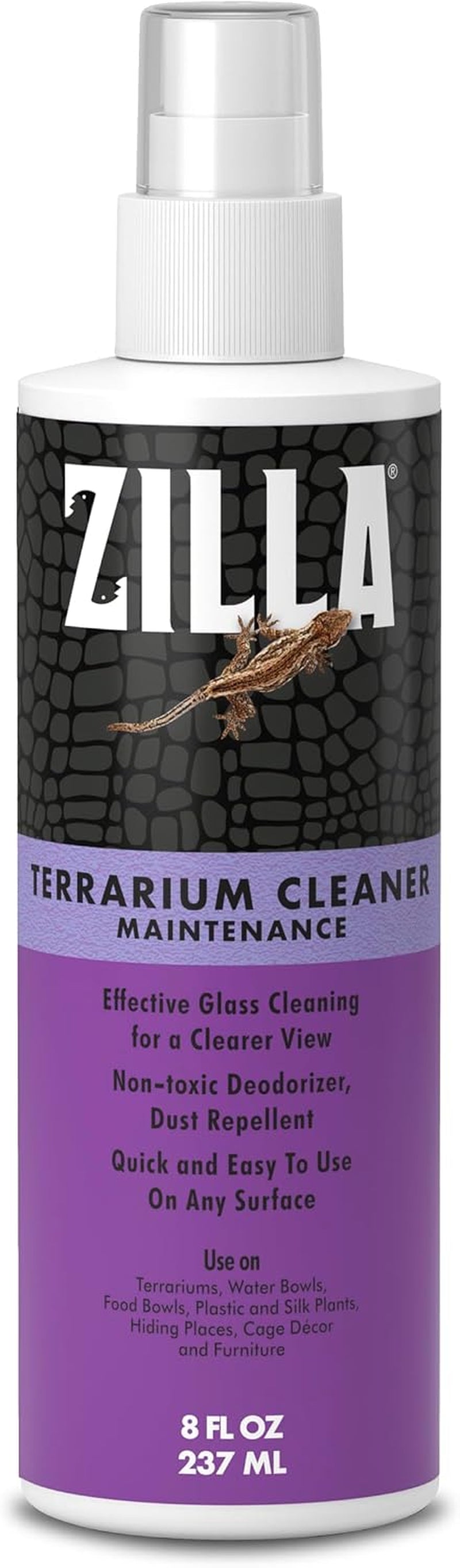 Zilla Terrarium Cleaner for Glass & Acrylic – Anti-Static Formula
