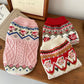 Retro Pet Sweater With New Year Roses Pattern